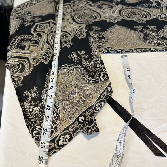 Lane Bryant Black Boho Paisley Chiffon Shawl Poncho Top Womens 14/16 Y2K Whimsy - Picture 8 of 8